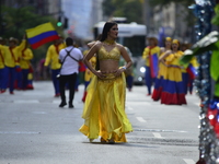 A general view of the 60th edition of the Hispanic Heritage Parade takes place on Fifth Avenue in Manhattan, New York, United States, on Oct...