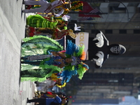 A general view of the 60th edition of the Hispanic Heritage Parade takes place on Fifth Avenue in Manhattan, New York, United States, on Oct...