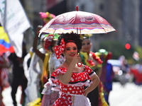 A general view of the 60th edition of the Hispanic Heritage Parade takes place on Fifth Avenue in Manhattan, New York, United States, on Oct...