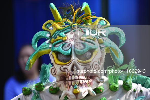 A general view of the 60th edition of the Hispanic Heritage Parade takes place on Fifth Avenue in Manhattan, New York, United States, on Oct...