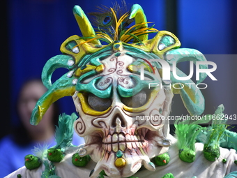 A general view of the 60th edition of the Hispanic Heritage Parade takes place on Fifth Avenue in Manhattan, New York, United States, on Oct...