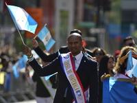 A general view of the 60th edition of the Hispanic Heritage Parade takes place on Fifth Avenue in Manhattan, New York, United States, on Oct...