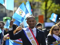 A general view of the 60th edition of the Hispanic Heritage Parade takes place on Fifth Avenue in Manhattan, New York, United States, on Oct...