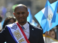 A general view of the 60th edition of the Hispanic Heritage Parade takes place on Fifth Avenue in Manhattan, New York, United States, on Oct...