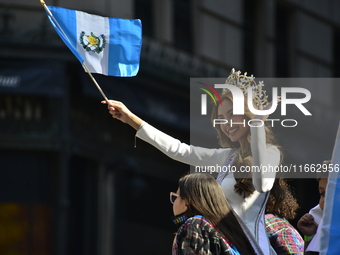 A general view of the 60th edition of the Hispanic Heritage Parade takes place on Fifth Avenue in Manhattan, New York, United States, on Oct...