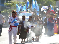 A general view of the 60th edition of the Hispanic Heritage Parade takes place on Fifth Avenue in Manhattan, New York, United States, on Oct...