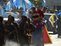 A general view of the 60th edition of the Hispanic Heritage Parade takes place on Fifth Avenue in Manhattan, New York, United States, on Oct...