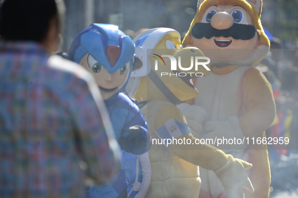 A general view of the 60th edition of the Hispanic Heritage Parade takes place on Fifth Avenue in Manhattan, New York, United States, on Oct...