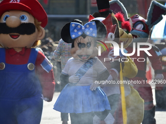 A general view of the 60th edition of the Hispanic Heritage Parade takes place on Fifth Avenue in Manhattan, New York, United States, on Oct...