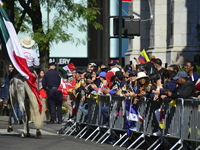 A general view of the 60th edition of the Hispanic Heritage Parade takes place on Fifth Avenue in Manhattan, New York, United States, on Oct...