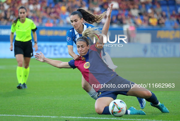 Alexia Putellas and Amaia Martinez play during the match between FC Barcelona Women and RCD Espanyol Women, corresponding to week 6 of the L...