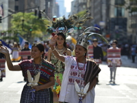 A general view of the 60th edition of the Hispanic Heritage Parade takes place on Fifth Avenue in Manhattan, New York, United States, on Oct...