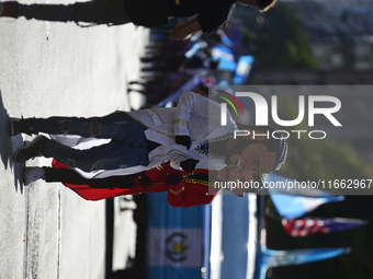 A general view of the 60th edition of the Hispanic Heritage Parade takes place on Fifth Avenue in Manhattan, New York, United States, on Oct...