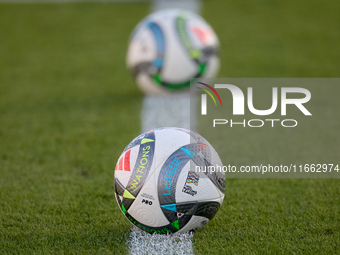 The Adidas UEFA Nations League 2024-2025 official match balls Pro are present before the UEFA Nations League, League D, Group D2 soccer matc...