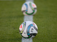 The Adidas UEFA Nations League 2024-2025 official match balls Pro are present before the UEFA Nations League, League D, Group D2 soccer matc...