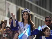 A general view of the 60th edition of the Hispanic Heritage Parade takes place on Fifth Avenue in Manhattan, New York, United States, on Oct...