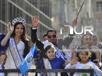 A general view of the 60th edition of the Hispanic Heritage Parade takes place on Fifth Avenue in Manhattan, New York, United States, on Oct...