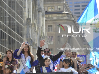 A general view of the 60th edition of the Hispanic Heritage Parade takes place on Fifth Avenue in Manhattan, New York, United States, on Oct...