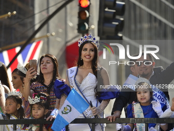 A general view of the 60th edition of the Hispanic Heritage Parade takes place on Fifth Avenue in Manhattan, New York, United States, on Oct...