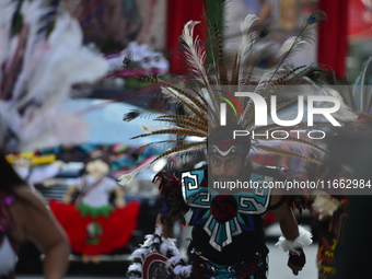 A general view of the 60th edition of the Hispanic Heritage Parade takes place on Fifth Avenue in Manhattan, New York, United States, on Oct...