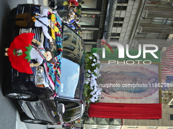 A general view of the 60th edition of the Hispanic Heritage Parade takes place on Fifth Avenue in Manhattan, New York, United States, on Oct...