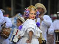 A general view of the 60th edition of the Hispanic Heritage Parade takes place on Fifth Avenue in Manhattan, New York, United States, on Oct...