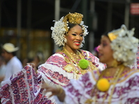 A general view of the 60th edition of the Hispanic Heritage Parade takes place on Fifth Avenue in Manhattan, New York, United States, on Oct...