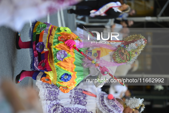 A general view of the 60th edition of the Hispanic Heritage Parade takes place on Fifth Avenue in Manhattan, New York, United States, on Oct...