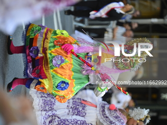 A general view of the 60th edition of the Hispanic Heritage Parade takes place on Fifth Avenue in Manhattan, New York, United States, on Oct...