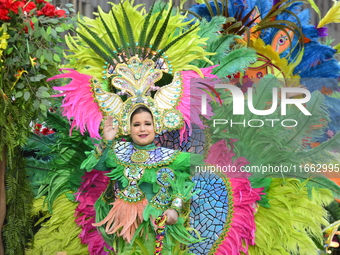 A general view of the 60th edition of the Hispanic Heritage Parade takes place on Fifth Avenue in Manhattan, New York, United States, on Oct...