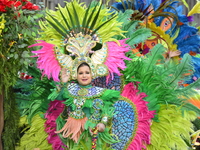 A general view of the 60th edition of the Hispanic Heritage Parade takes place on Fifth Avenue in Manhattan, New York, United States, on Oct...