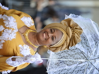 A general view of the 60th edition of the Hispanic Heritage Parade takes place on Fifth Avenue in Manhattan, New York, United States, on Oct...