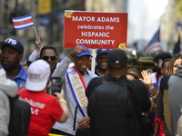 New York City Mayor Eric Adams participates in the 60th annual Hispanic Heritage Parade on Fifth Avenue in Manhattan, New York City, United...