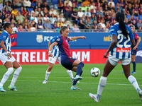 Ewa Pajor plays during the match between FC Barcelona Women and RCD Espanyol Women, corresponding to week 6 of the Liga F, at the Johan Cruy...