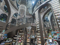 Visitors read books at Zhongshuge Bookstore in Chengdu, China, on October 13, 2024. (