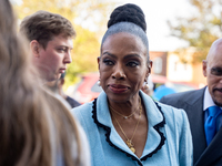 Actress and singer Sheryl Lee Ralph arrives at a campaign event in Philadelphia, Pennsylvania, United States, on October 13, 2024. (