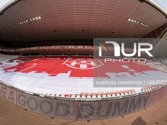 A general view of the North Stand during the FA Women's Championship match between Sunderland and Newcastle United at the Stadium Of Light i...