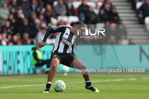 Shania Hayles of Newcastle plays during the FA Women's Championship match between Sunderland and Newcastle United at the Stadium Of Light in...