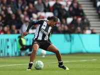 Shania Hayles of Newcastle plays during the FA Women's Championship match between Sunderland and Newcastle United at the Stadium Of Light in...