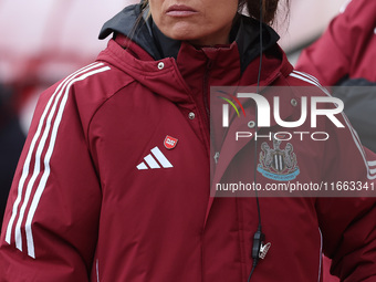 Newcastle's assistant manager Claire Ditchburn is present during the FA Women's Championship match between Sunderland and Newcastle United a...