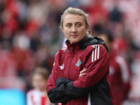 Newcastle United Women's manager Beck Langley is present during the FA Women's Championship match between Sunderland and Newcastle United at...