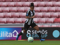 Demi Stokes plays during the FA Women's Championship match between Sunderland and Newcastle United at the Stadium Of Light in Sunderland, En...