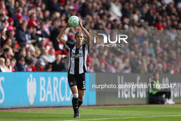 Olivia Watt of Newcastle participates in the FA Women's Championship match between Sunderland and Newcastle United at the Stadium Of Light i...