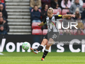 Charlotte Potts plays during the FA Women's Championship match between Sunderland and Newcastle United at the Stadium Of Light in Sunderland...