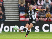 Charlotte Potts plays during the FA Women's Championship match between Sunderland and Newcastle United at the Stadium Of Light in Sunderland...