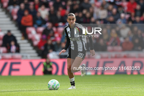 Isabella Sibley plays during the FA Women's Championship match between Sunderland and Newcastle United at the Stadium Of Light in Sunderland...