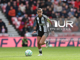 Isabella Sibley plays during the FA Women's Championship match between Sunderland and Newcastle United at the Stadium Of Light in Sunderland...