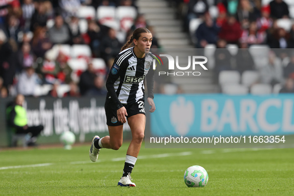 Isabella Sibley plays during the FA Women's Championship match between Sunderland and Newcastle United at the Stadium Of Light in Sunderland...