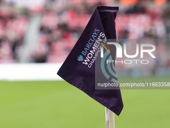 A general view of the corner flag during the FA Women's Championship match between Sunderland and Newcastle United at the Stadium Of Light i...