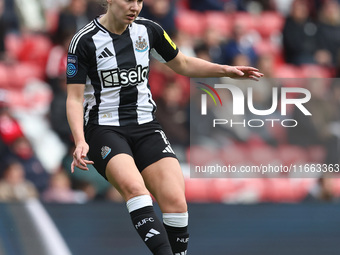 Rachel Furniss of Newcastle plays during the FA Women's Championship match between Sunderland and Newcastle United at the Stadium Of Light i...